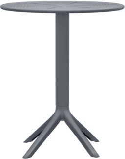 TPFLiving Beistelltisch Sevara (Pflegeleicht und langlebig, Wetterfest & UV-beständig – ideal für den Außenbereich), Maße (TxBxH): 60 x 60 x 76cm - Farbe: anthrazit