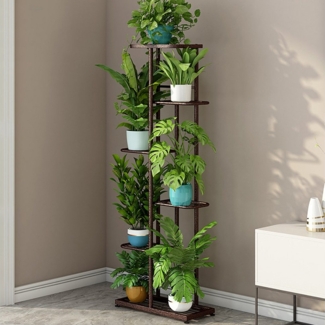 GarveeMore Küchenorganizer-Set 6-Tier Pflanzenständer, 7-Topf Indoor Hohe Pflanzenhalter