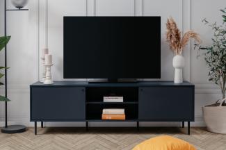 TV-Board >Caracas< in Navy blau - 160x50x40cm (BxHxT)