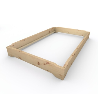 Stapelbett Holzbett (Zirbe) "Gäste-Edi" 120 x 200 cm 23 cm Zirbenbett Gästebett