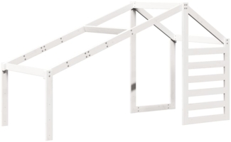 vidaXL Dach für Kinderbett Weiß 188x82x113 cm Massivholz Kiefer 846883