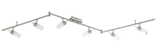 JUST LIGHT 11936-55 LED Deckenleuchte 6-flammig 3000K GU10 Stahl