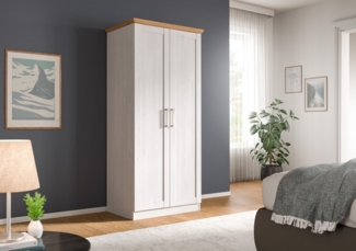 Home affaire Kleiderschrank FLORENZ, Kleiderschrank inkl. 1 Kleiderstange (1-St) Kleiderschrank, Drehtürenschrank, Graderobenschrank, Mehrzweckschrabnk