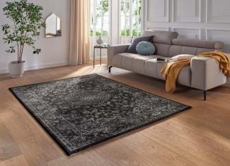 TaraCarpet Teppich Tara Carpet Leonardo Ghoum, rechteckig, Höhe: 14 mm, Modernes Orientalisches Design in schwarz anthrazit premium 160x230