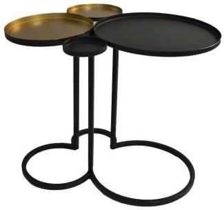 Beistelltisch - 61 x 53 x 50 cm - Gold / Schwarz - Metall von HSM