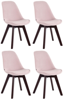 TPFLiving Besucherstuhl Bornova Two (Pflegeleichte Oberflächen & robuste Materialien, 4 St), Maße (TxBxH): 55 x 48 x 84 cm - Farbe: pink