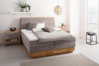 OTTO products Boxspringbett, LED-Beleuchtung, mit zertifizierten, recycelten Bezugsstoffen