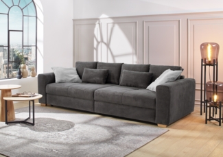JOB 'Maxi' Big Sofa, Cord grau, 287 x 118 x 87 cm