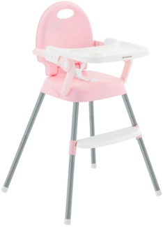 Kikkaboo Kinderhochstuhl 3 in 1 Spoony, niedriger Fütterungsstuhl, Sitzerhöhung pink