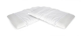 Dmora Set mit 2 Kopfkissen Alloro, Bettkissen, Ergonomisches Produkt, Schlafzimmerkissen, Made in Italy, 70x39 h10 cm, Weiß