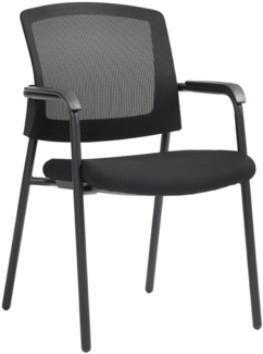 Besucherstuhl DARWIN - Metall Schwarz 58x60x86 cm | Besucherstühle Konferenzstuhl Wartezimmerstuhl Bürostühle Bürostuhl Konferenzraum Wartezimmer