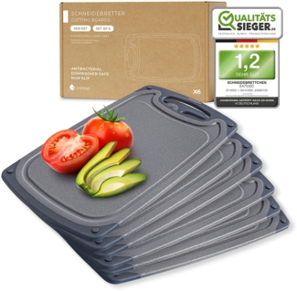 Exitoso Schneidebrett Exitoso Small Cutting Board Set, (6-St), ANTIBAKTERIELL