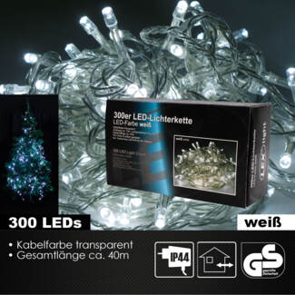 300er LED Lichterkette Außen Innen Partylichterkette Weihnachtslichterkette weiß