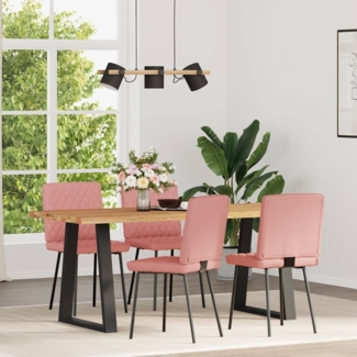 vidaXL Esszimmerstühle 4 Stk. Rosa Kunstleder 3315220