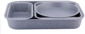4 Tlg. Back- und Auflaufform Antihaft, ineinander stapelbar - pflegeleicht