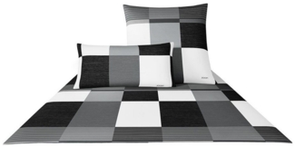 JOOP 'Plaza' Bettwäsche Squares, Black, 155 x 220 cm + 80 x 80 cm