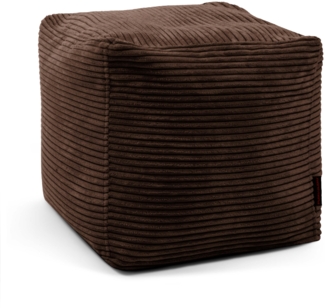 Sitzsack ‘Pouf Up!‘, Bezugstoff - Waves, 100% Polyester, Chocolate, 40x45x45 cm cm.