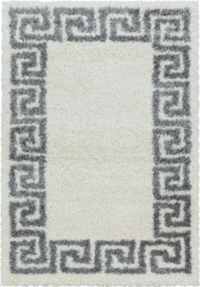 Hochflor Teppich Halo rechteckig - 200x290 cm - Creme