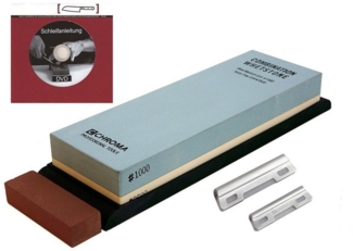 CHROMA Schleifstein P-35 type 301 Schleifstein Körnung 1000/3500 + Schleifhilfe ST-G