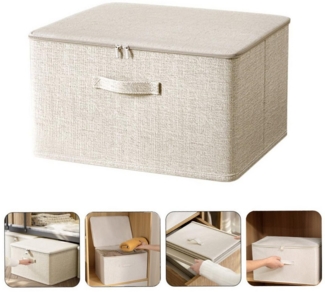 Coonoor Aufbewahrungsbox Große Aufbewahrungsbox für Kleidung, faltbare Stoffbox mit Deckel, Schrank-Organizer, langlebiger Aufbewahrungskorb für Zuhause