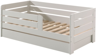 Juniorbett Karie 144x70x56 Kinderbett Massivholz+MDF Weiß