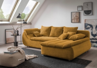 INOSIGN Ecksofa Imola, bequem, aktuelle Steppung im Sitz, L-Form, Breite 270cm, wahlweise mit Bettfunktion