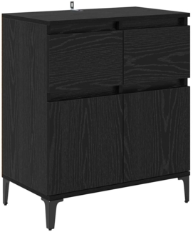 vidaXL Sideboard mit Schubladen Schwarz Eichen-Optik 60 x 35 x 70 cm 881220