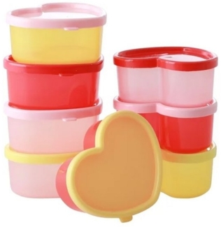 rice Aufbewahrungsbox RICE Lebensmittel box - Herzform, 8 Stück in einem Netz, Kunststoff