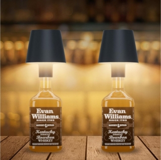 POPOLIC Dekolicht 2 Stück LED Akku Flaschenlampe, 5200mAh dimmbare Tischlampe, LED fest integriert, kabellose flaschenlicht