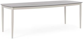 Gartenesstisch Nestor Aluminium, modern rechteckig, beige Morny, 220x100 cm, für 6-8 Personen