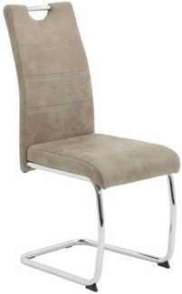 Schwingstuhl Fritzi II / FLORA II S , Mikrofaser , Beige , 43 x 98 x 59 cm