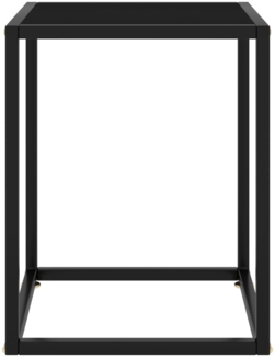 Couchtisch, Sofatisch Schwarz mit Schwarzem Glas 40x40x50 cm
