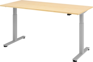 bümö elektrisch höhenverstellbarer Schreibtisch Ahorn 180x80 cm - Schreibtisch höhenverstellbar elektrisch, elektrischer Schreibtisch & Gaming Tisch, Stehschreibtisch, Bürotisch, XMST, XMST-19-3