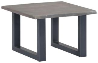 vidaXL Couchtisch mit Naturkanten Grau 60x60x40 cm Massivholz Akazie 247827