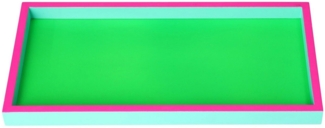 Gift Company Neo Tablett rechteckig (29,9x2x14,9cm) 3 farbig neon grün/neon pink/türkis