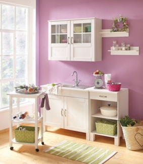 Home affaire Pantryküche Alby, Breite 150 cm, in 2 Tiefen, ohne E-Geräte