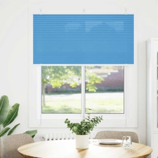 vidaXL Plissee Blau 115x100 cm Stoffbreite 114,4 cm Polyester 4015180
