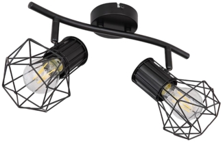 Deckenleuchte, Käfig-Design, Spots verstellbar, L 34, PRISKA