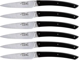 Jean Dubost Laguiole Messer Set 6 tlg, Acrylic Black