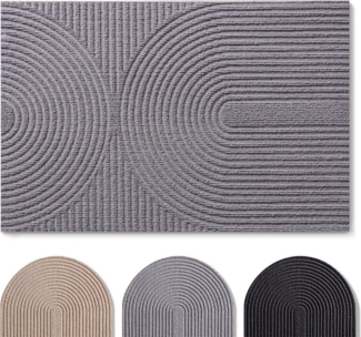 Blumtal Fußmatte rutschfeste Schmutzfangmatte aus langlebigem Polyester, Fußmatte innen/Schmutzfangmatte außen