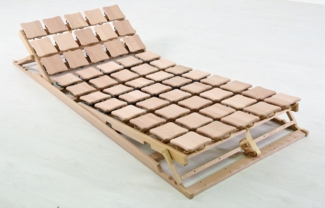 BIO-DOT-BUCHE Tellerlattenrost Buche / Kopfteil verstellbar / 70x220 cm