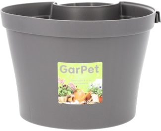 Fallrohr Blumentopf Fallrohr Blumentopf für Regenrohr Regenrinne Säule Pfosten Abflussrohr Hängetopf Pflanztopf Pflanzgefäß Grau