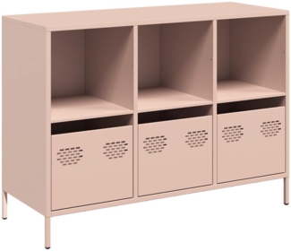 vidaXL Sideboard Rosa 101,5x39x73,5 cm Kaltgewalzter Stahl 851365