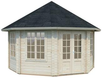 Palmako Holz Pavillon Hanna, 14,1 m², transparent tauchgrundiert
