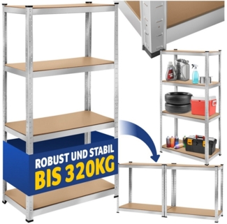 tectake Schwerlastregal, Komplett-Set, Stabil