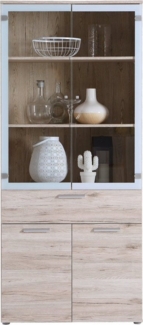 Newroom Vitrine Demmy Vitrine Sandeiche Modern Vitrinenschrank Glasvitrine Wohnzimmer