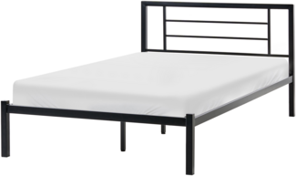 Bett mit Lattenrost Metall CUSSET 120 x 200 cm Schwarz