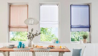 my home Raffrollo Carpi, mit Hakenaufhängung, ohne Bohren, Transparent, Voile, Polyester
