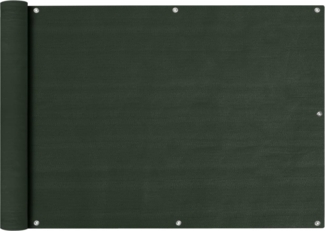 vidaXL Balkon Sichtschutz Dunkelgrün 75x600 cm HDPE 310971