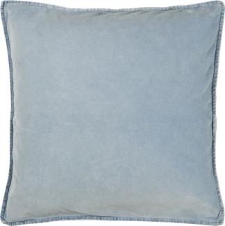 Ib Laursen - Kissenbezug Hellblau Blau 52x52cm Samt Velour (6230-26) Kissenhülle